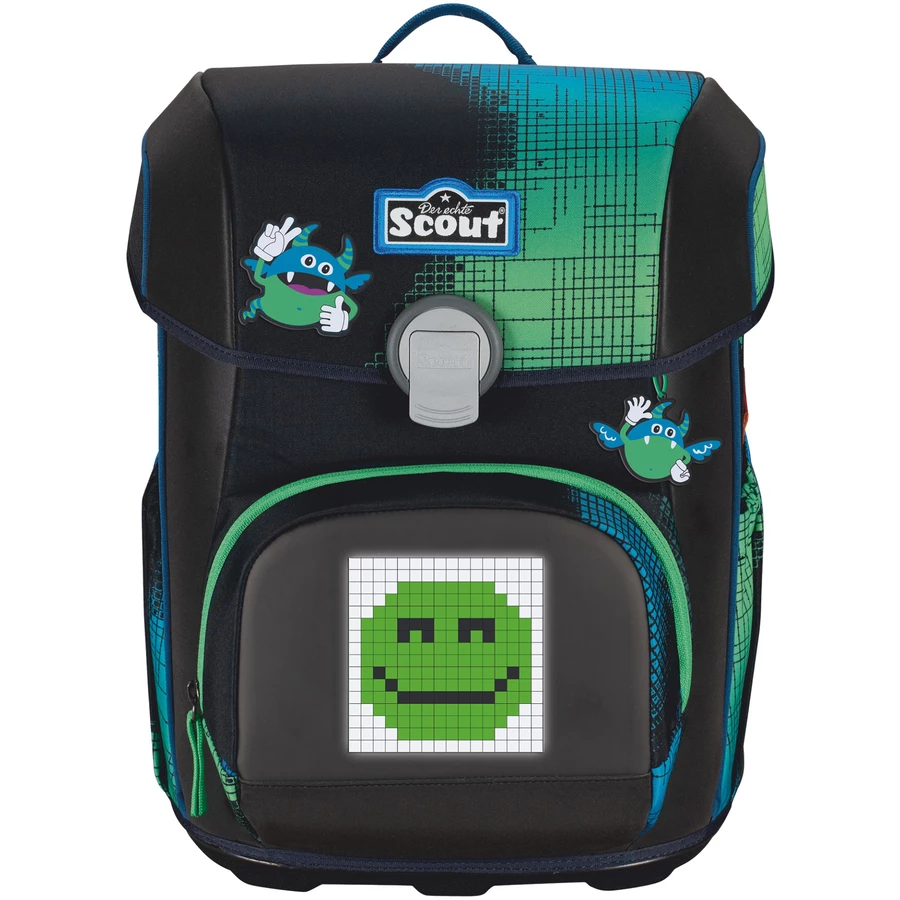 Scout Neo Exklusiv Movie Star - Schulranzen Set 5tlg. Blue Pixel