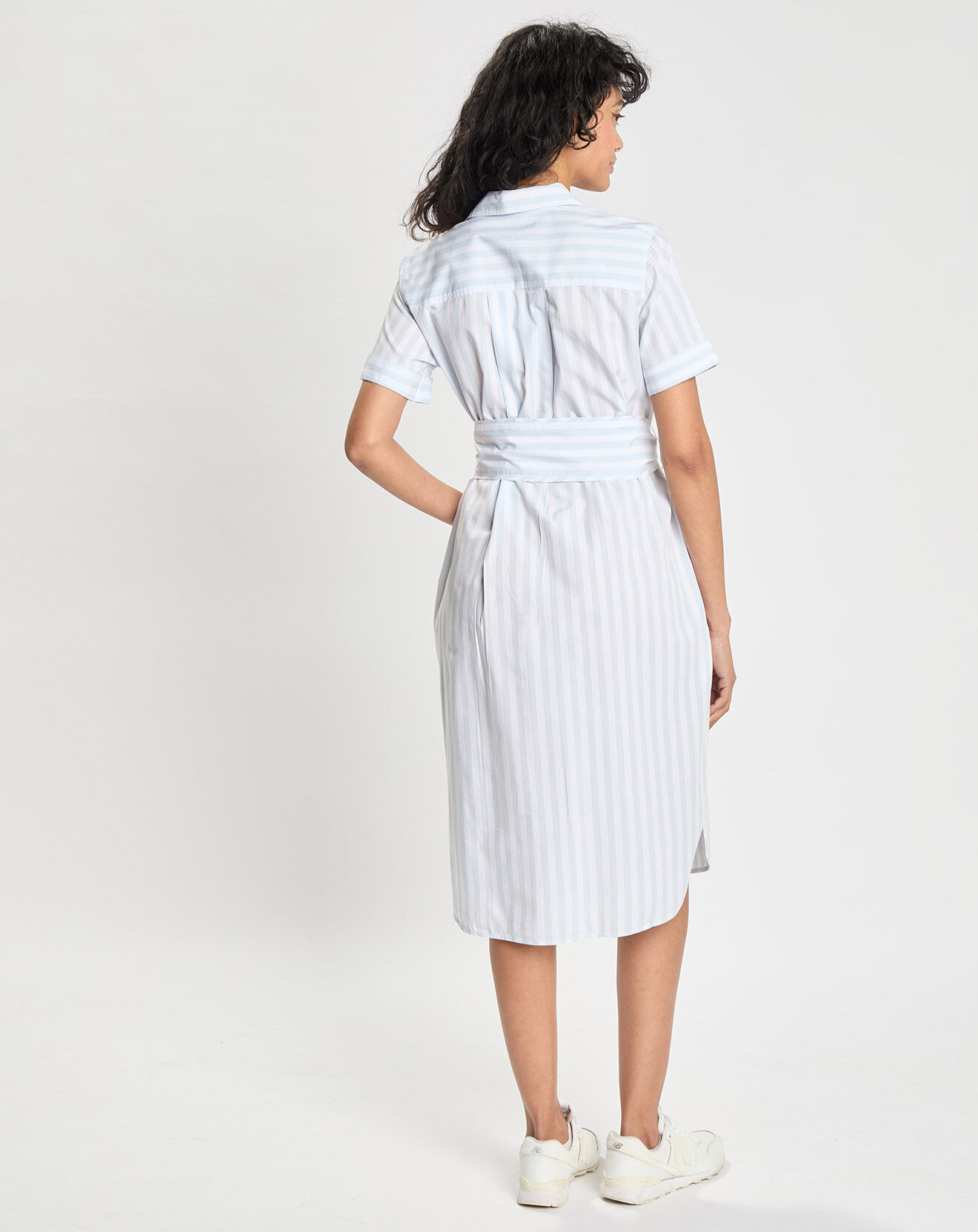 Tommy Hilfiger Robe chemise en popeline cot à rayures bleu/blanc