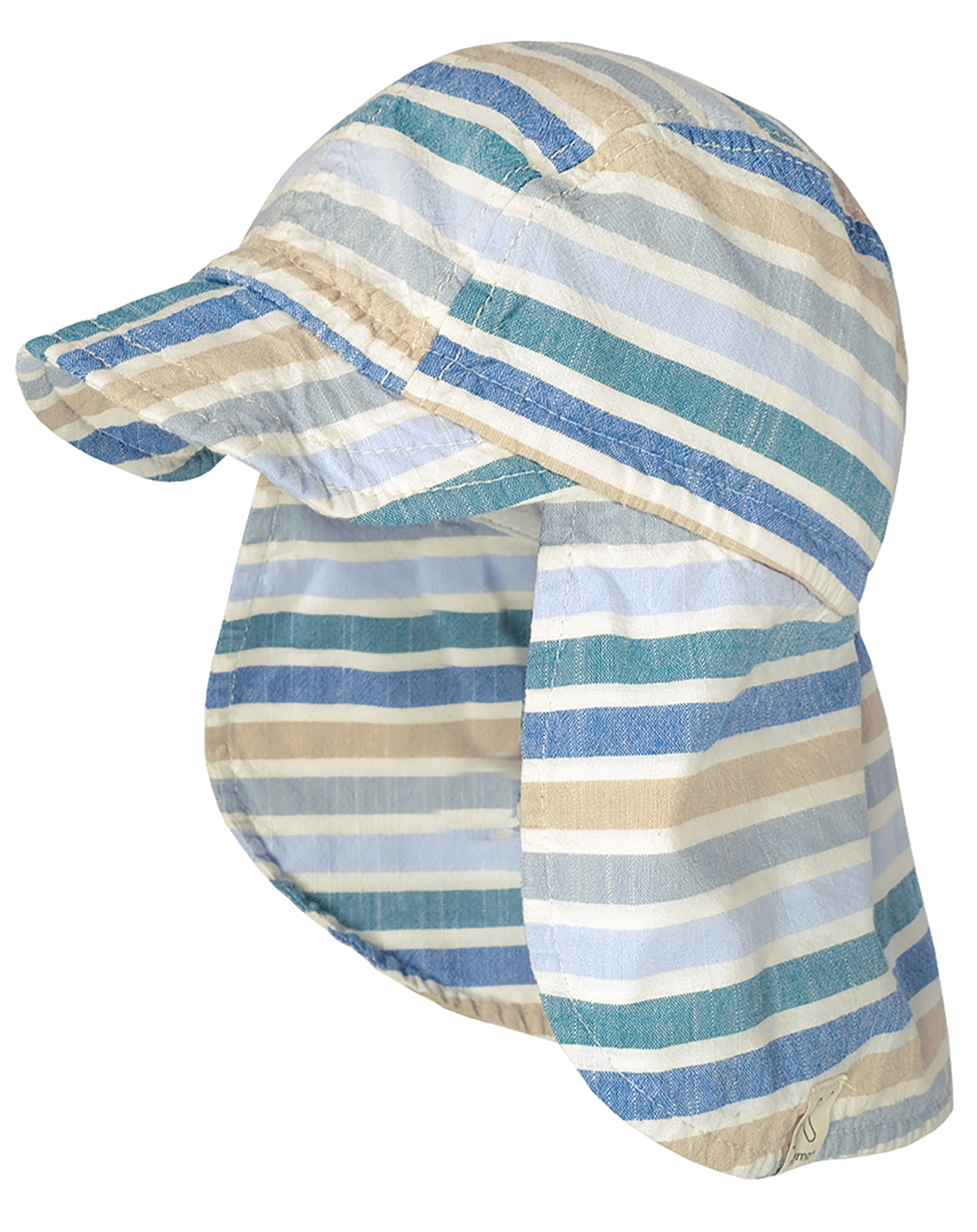 Schildmütze SUMMER STRIPES mit Nackenschutz in blau