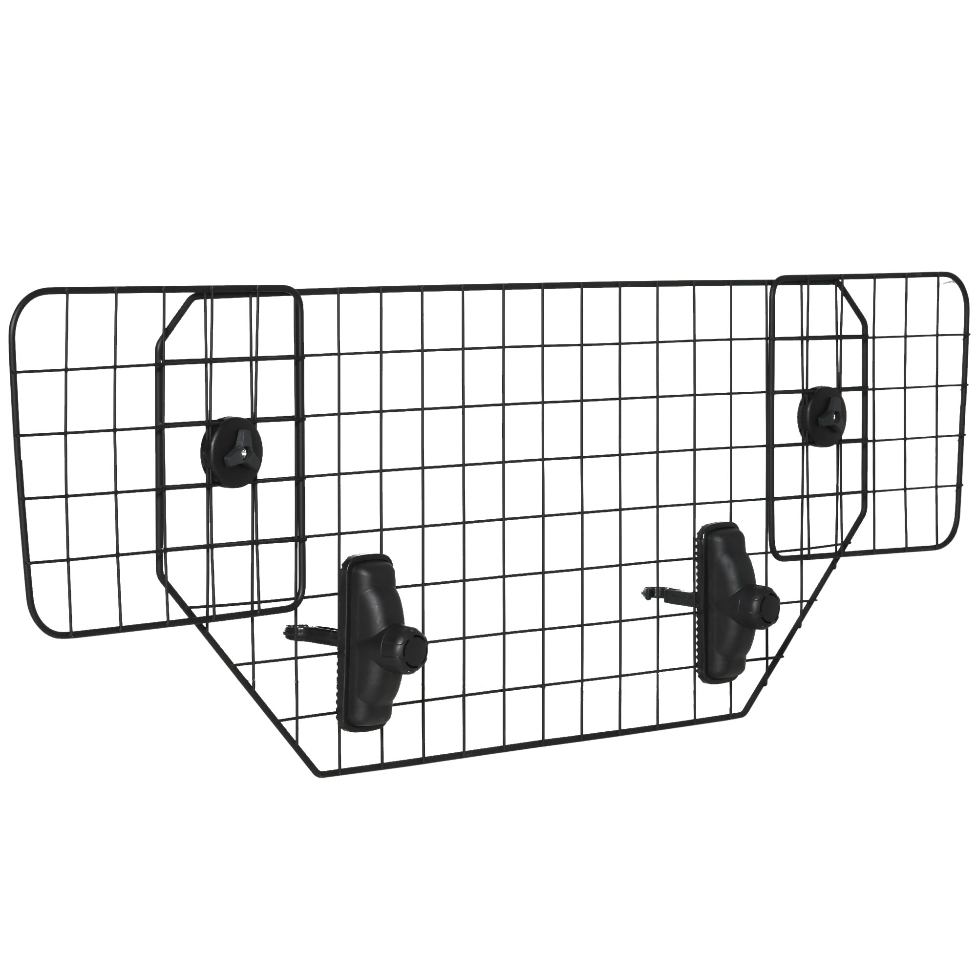 PawHut Hundeschutzgitter mit verstellbarer Breite schwarz (90-120)B x 40,5H cm