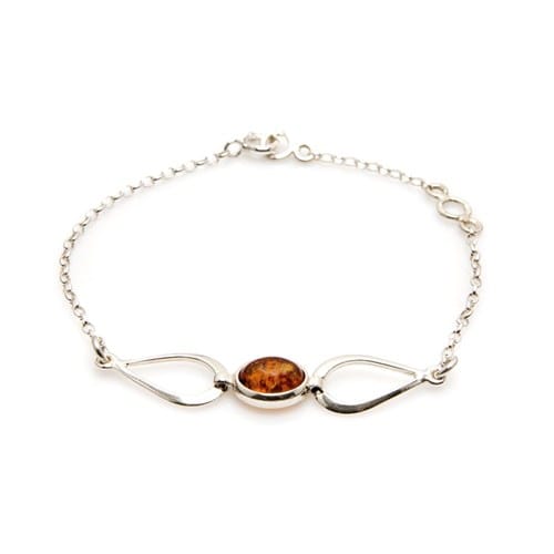 Bracelet argent ambre baltique