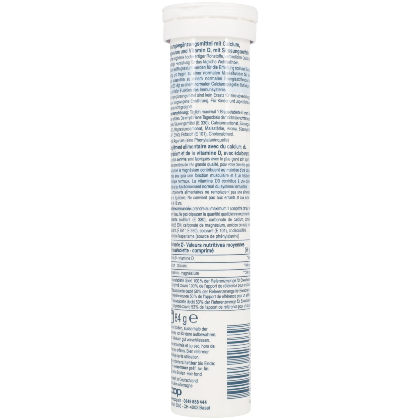 conviva Calcium Magnesium & Vitamin D Zitrone 15 Stück