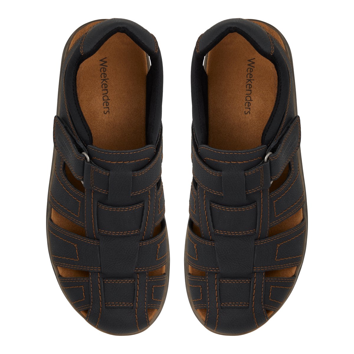 WEEKENDERS-Sevirakoth-Sandales de pêcheur - Talon plat - Noir