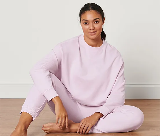 Oversized Yogasweatshirt, hellrosa
