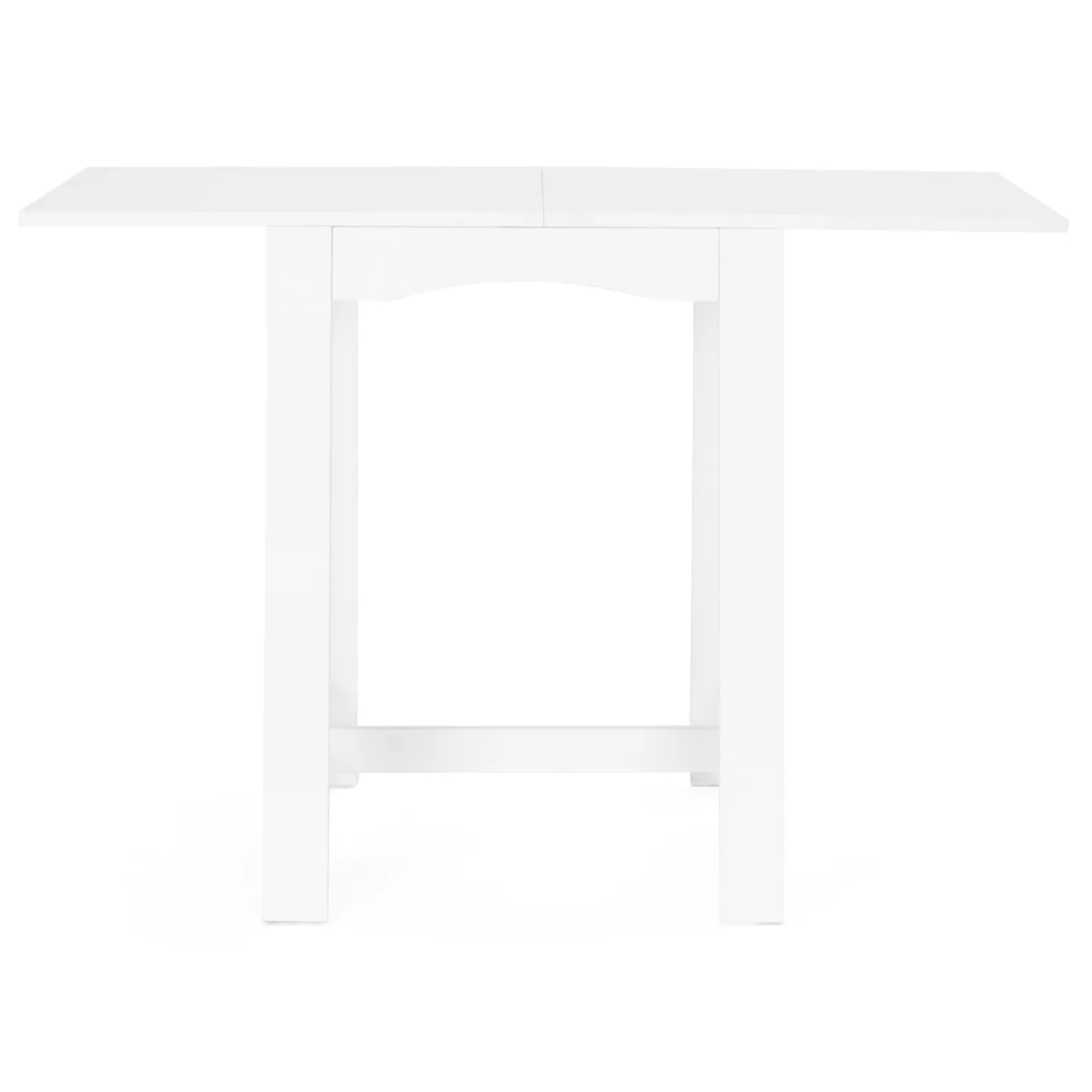 Table haute de bar extensible DONA 2 à 4 personnes blanche 65-130 cm