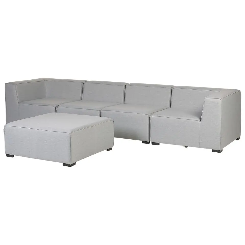 AREZZO - Tuinbank voor 4 - Lichtgrijs - Polyester