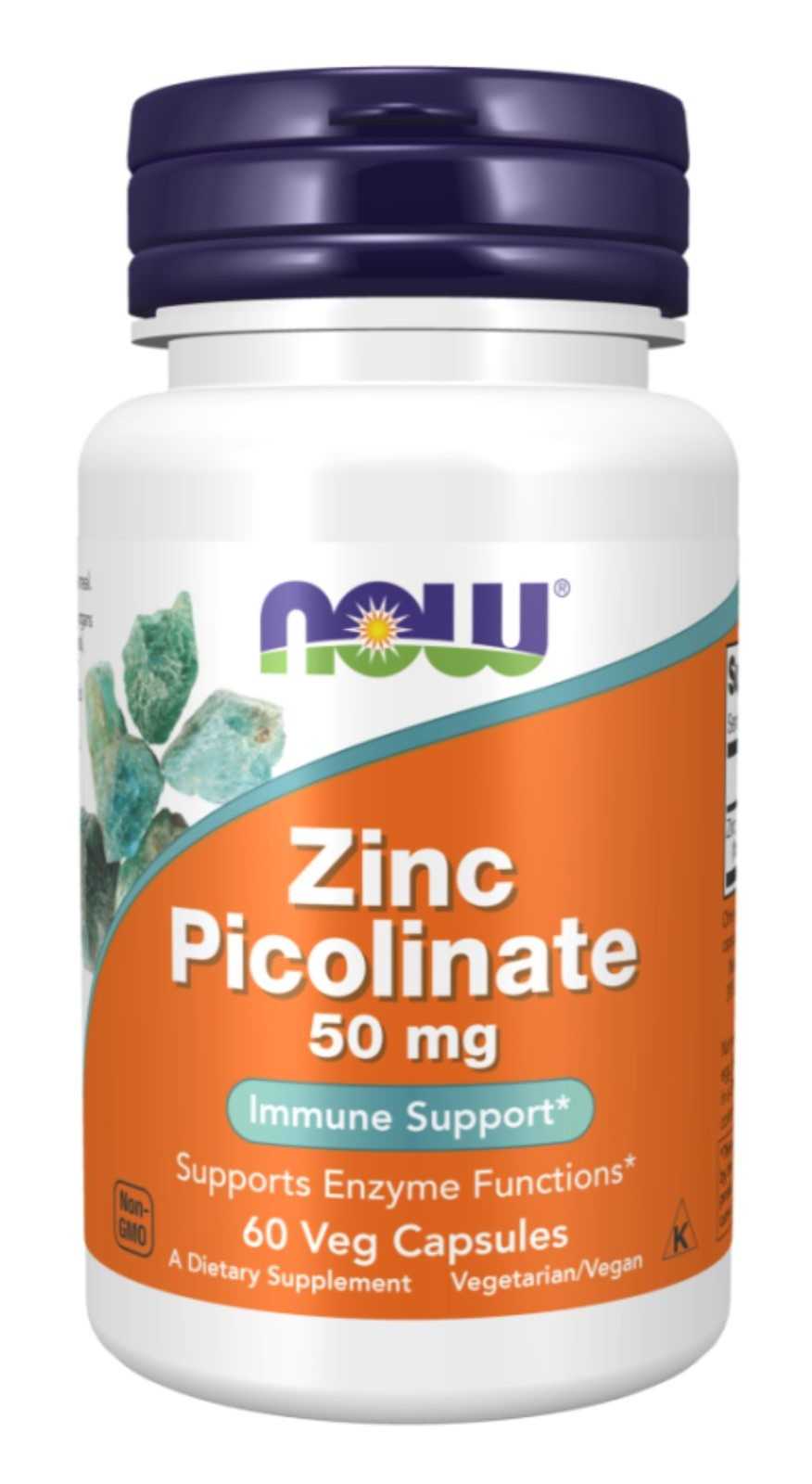 NOW Foods Picolinato de Zinc 50 mg - 60 Cápsulas Veganas