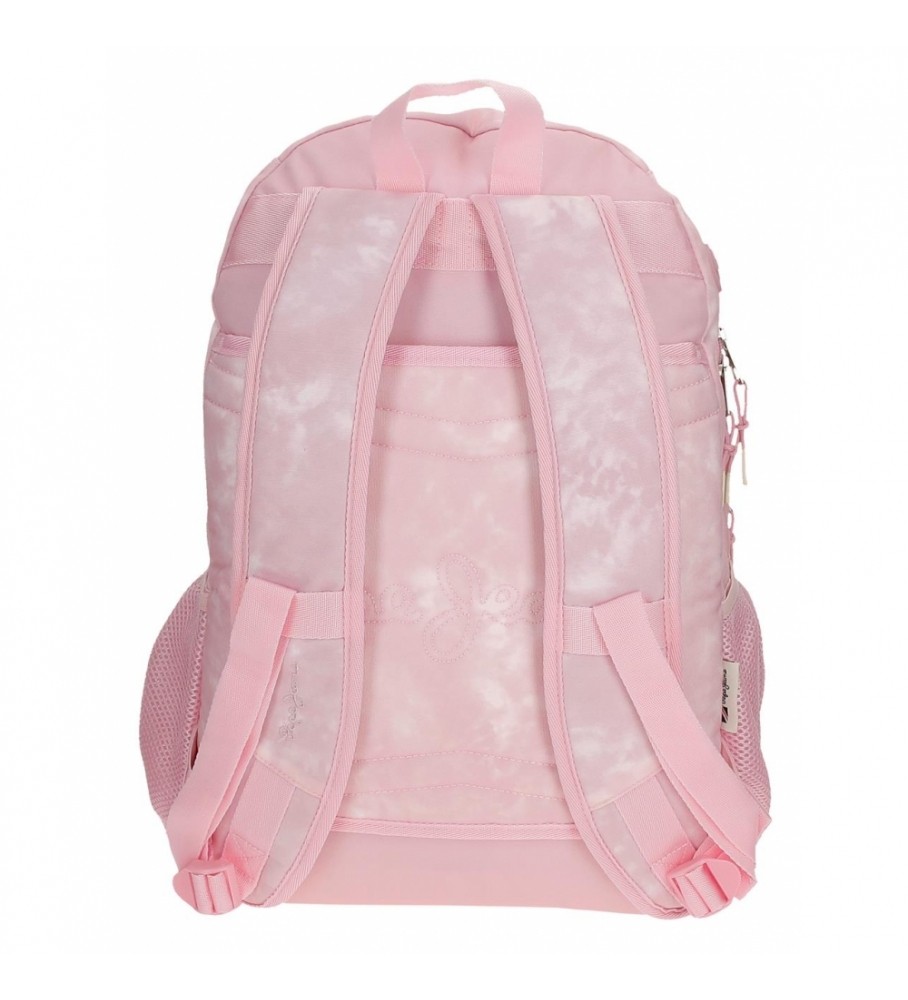 Pepe Jeans Mochila Holi dos compartimentos rosa