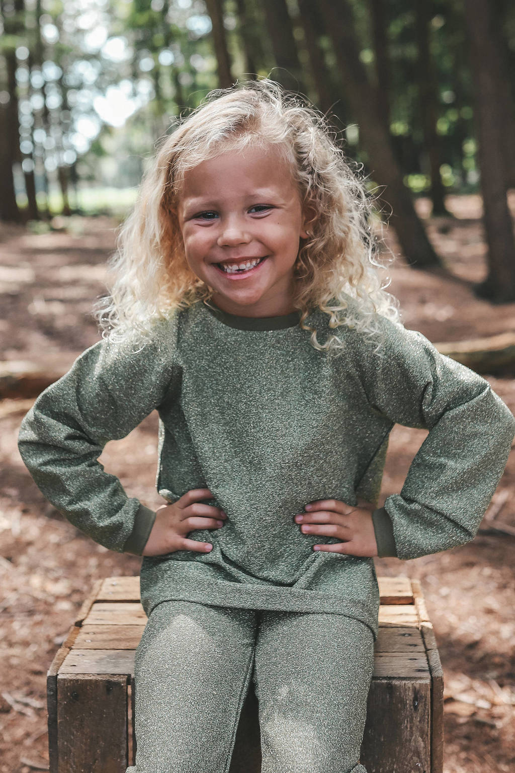 Your Wishes flared broek groen