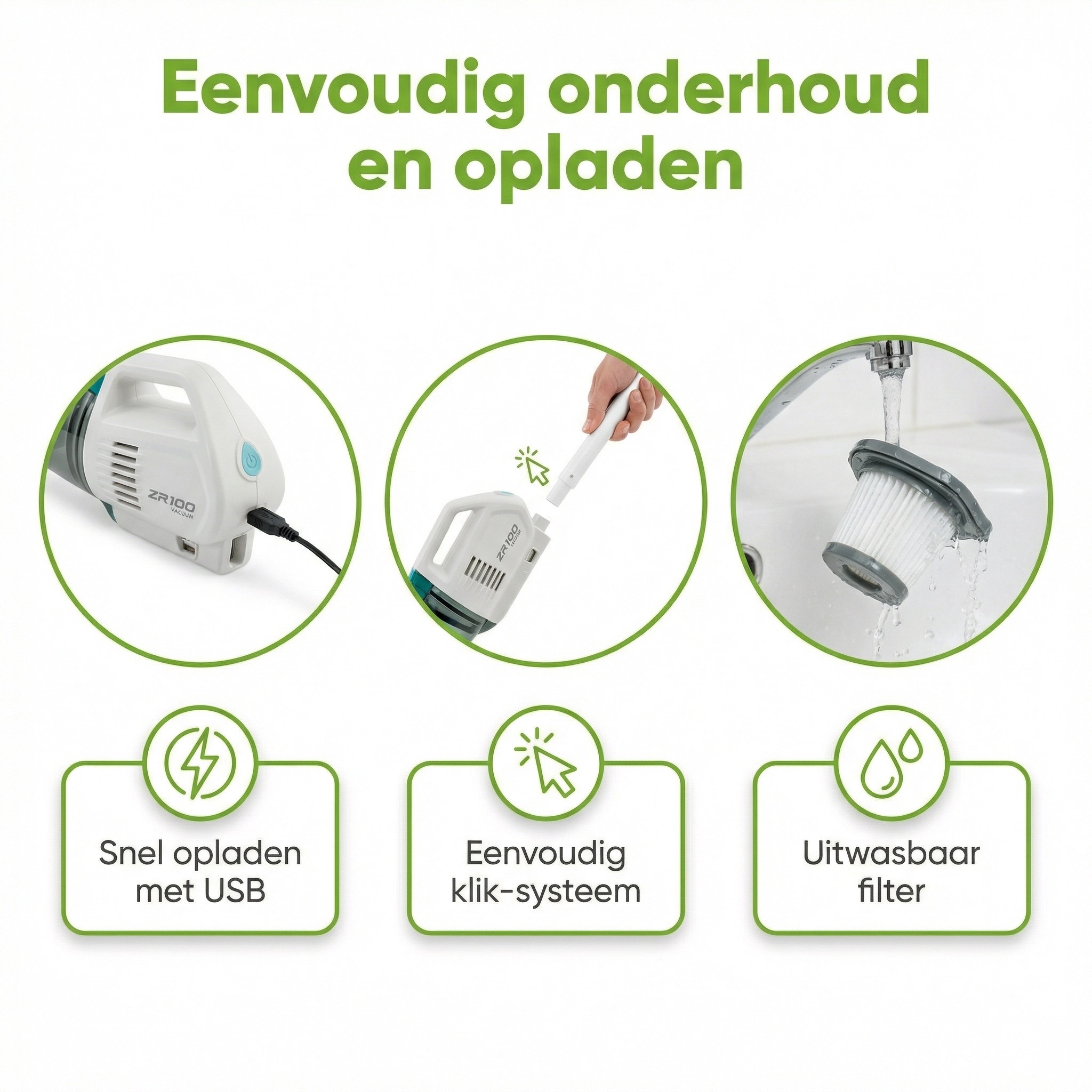 Intex ZR100 oplaadbare zwembadstofzuiger