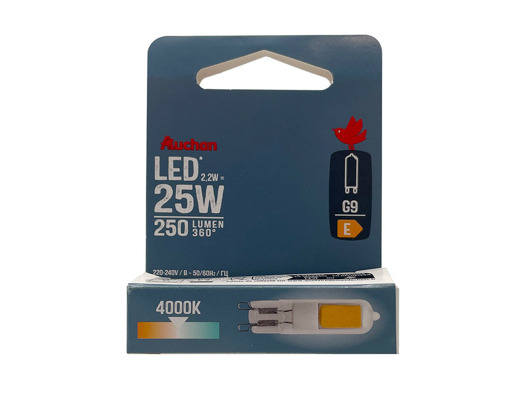 LÂMPADA LED AUCHAN G9 25W LUZ BRANCA