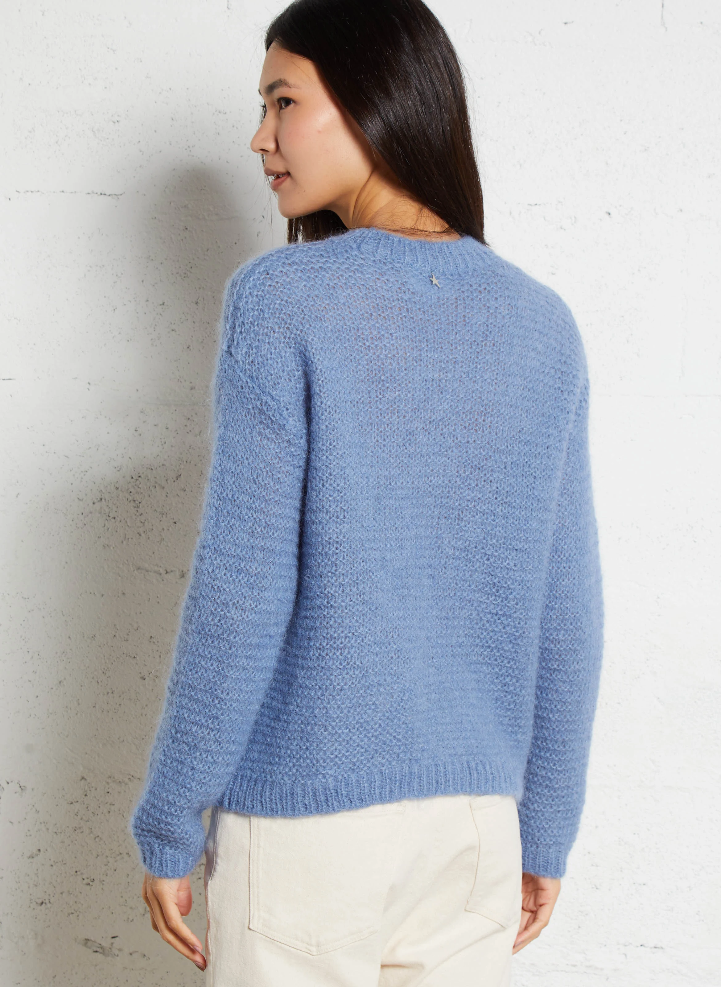 MOTANOU - Pull droit à col rond | Bleu