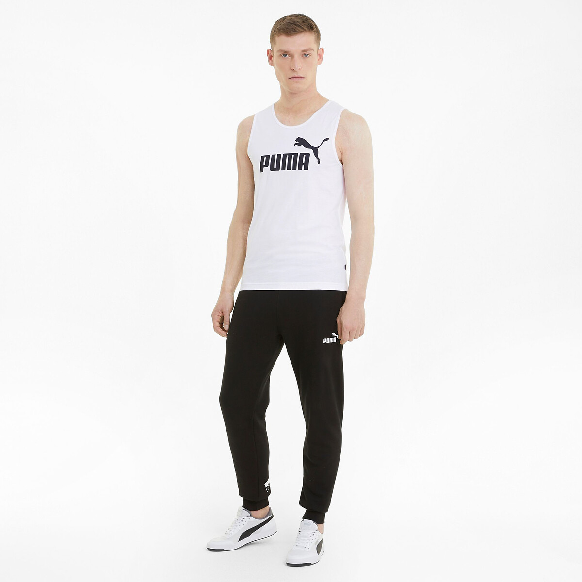 PUMA<br>Camiseta sem mangas, gola redonda em puro algodão