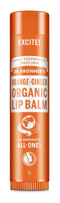 Dr Bronner’s Lipbalsem Sinaasappel Gember (4 gr)