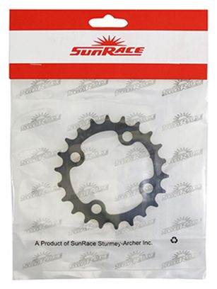PLATEAU VTT 4BRA D.64 POUR SUNRACE 22DTS TRIPLE INTERIEUR NOIR ACIER COMPATIBLE AUTRES MARQUES