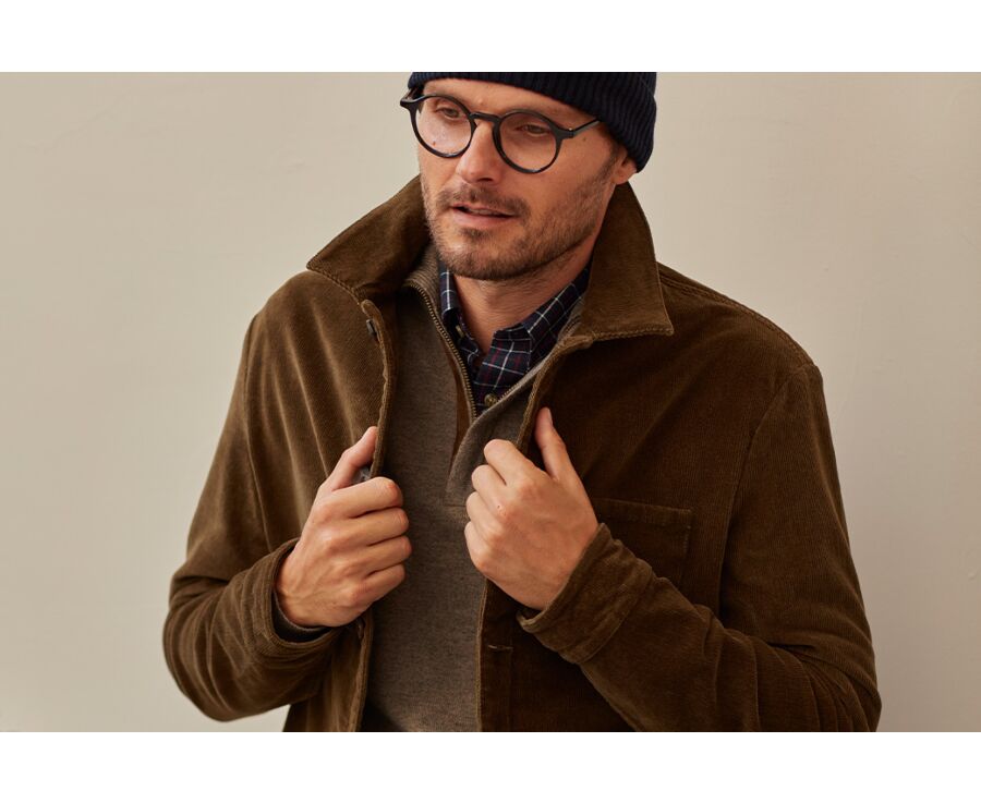 Veste velours homme Olive - FIDÉLIEN