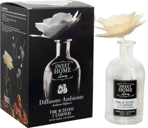 SWEET HOME Diffuser mit Blume Baumwolle Kaschmir, 250 ml