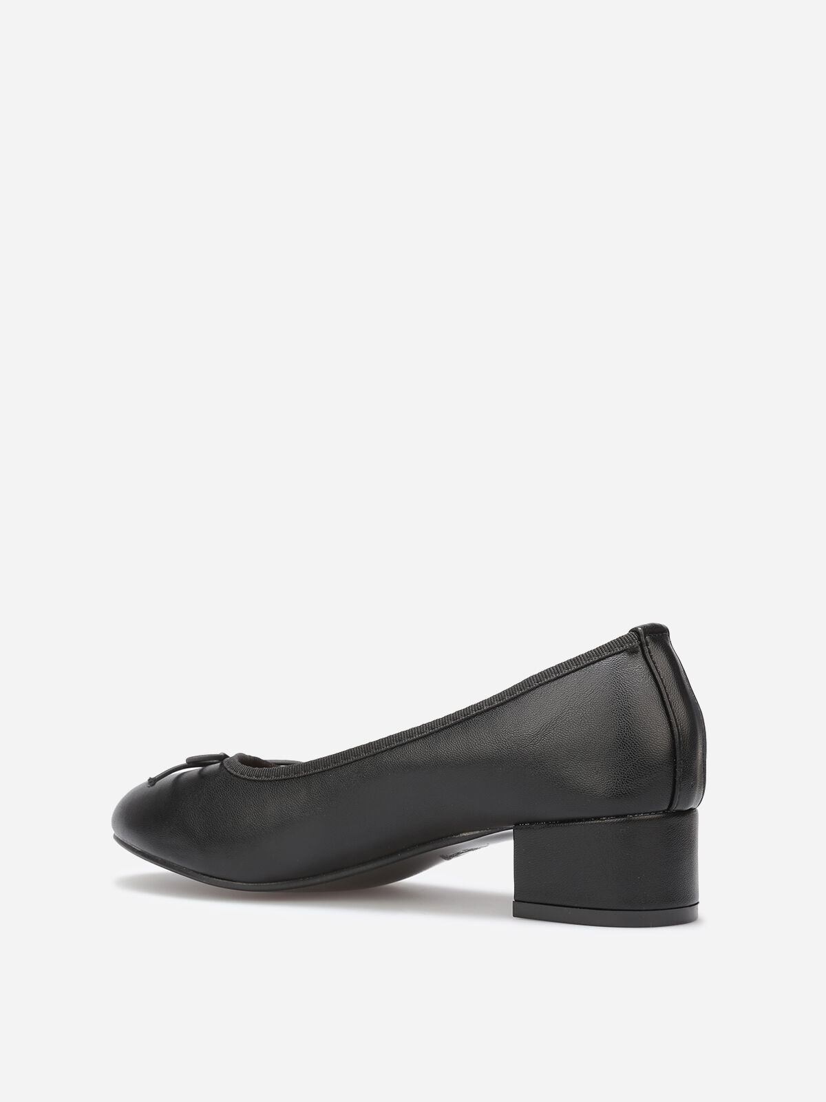 Ballerines à talon et noeud- Noir