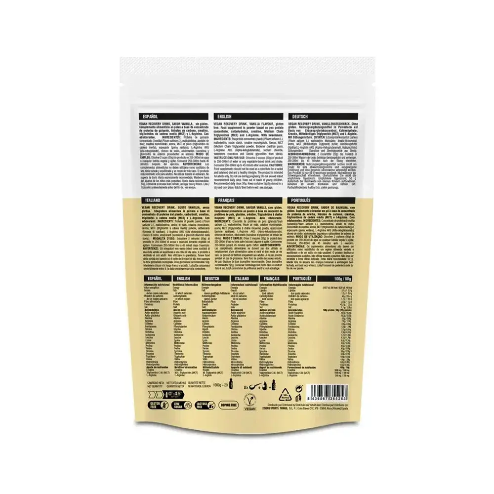226ERS Vegan Recovery Drink Vanille Custard 1kg