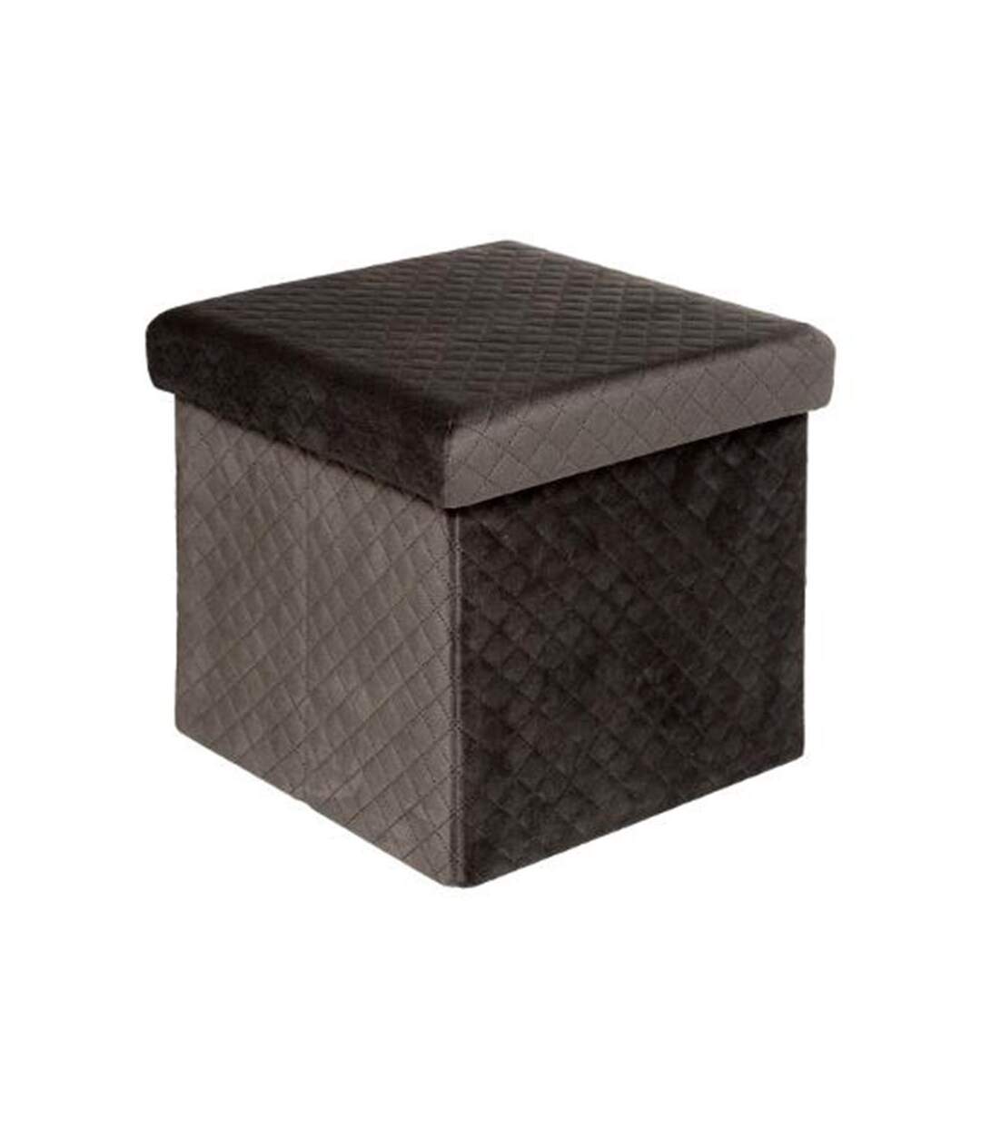 Pouf Carré en Velours Mix N'Modul 31cm Gris