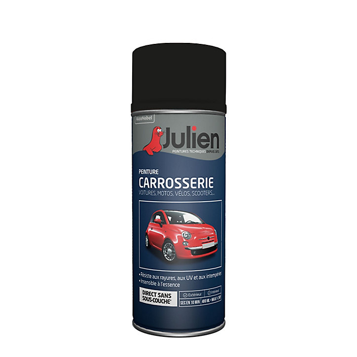 Peinture aérosol spécial carrosserie Julien brillant noir RAL 37055 400ml