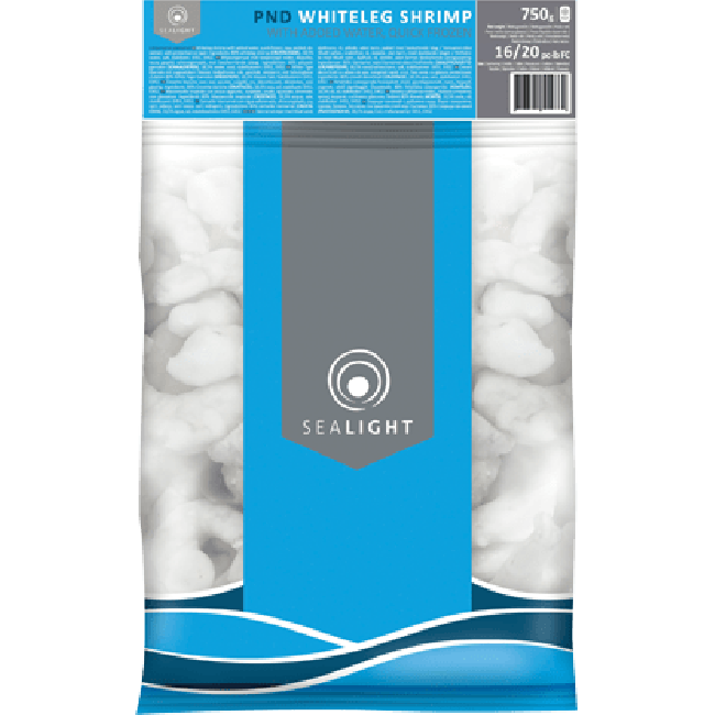 Sealight Vannamei Garnalen PD IQF 16/20 750g Nettogewicht