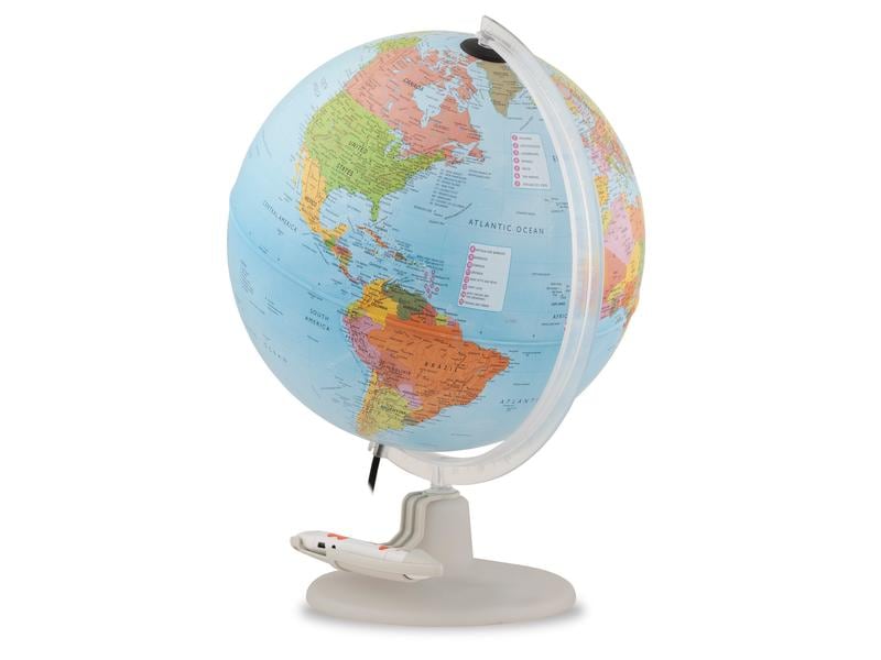 Tecnodidattica Leuchtglobus interaktiv Parlamondo 30 cm -FR Interaktiver Globus