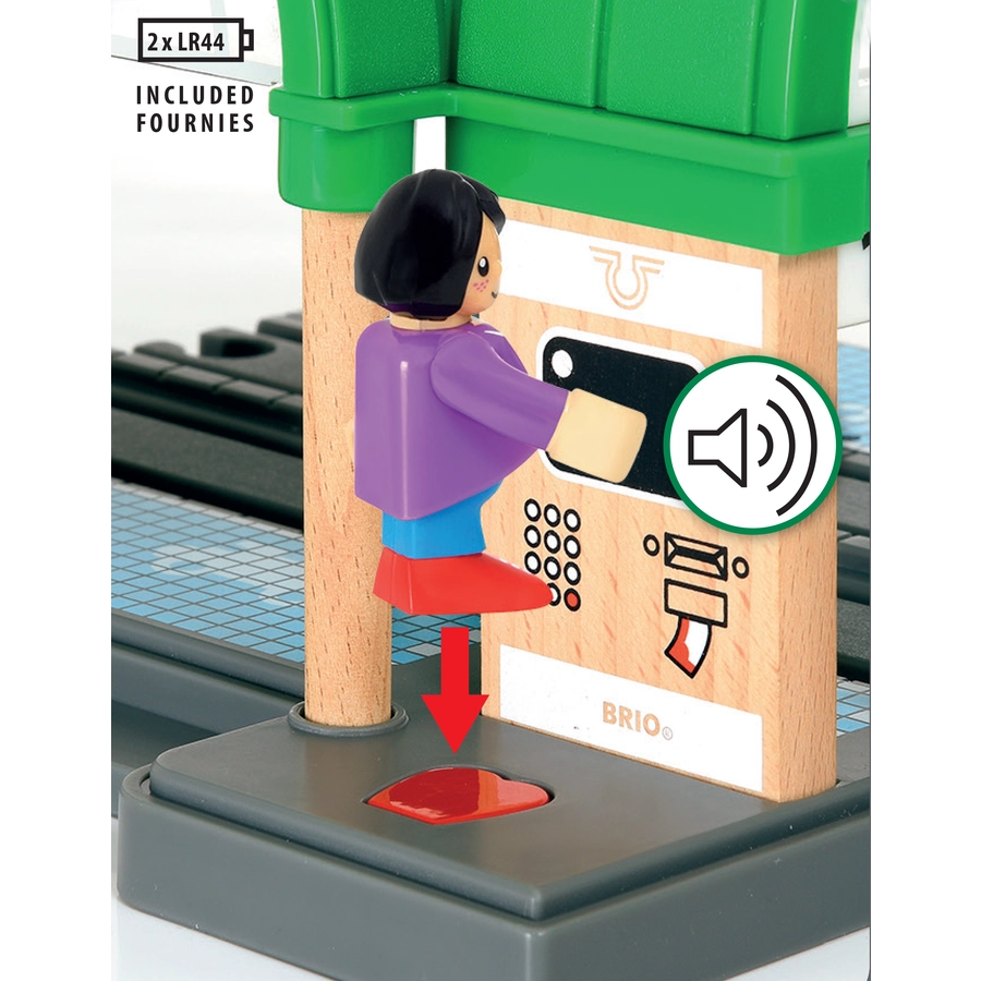 BRIO® WORLD Großer Hauptbahnhof mit Ticketautomat 33649