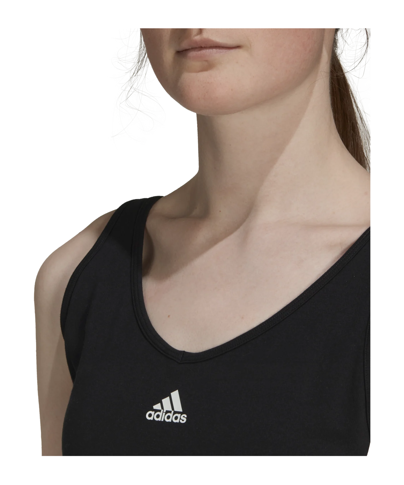 adidas Essentials Crop Top Damen Schwarz Weiss