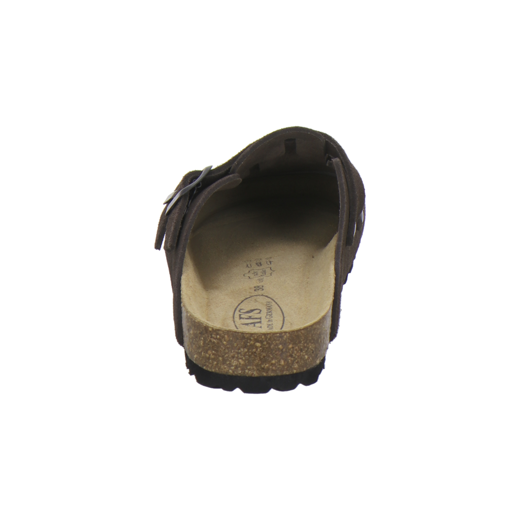 modischer Clogs Damen Leder espresso Velour