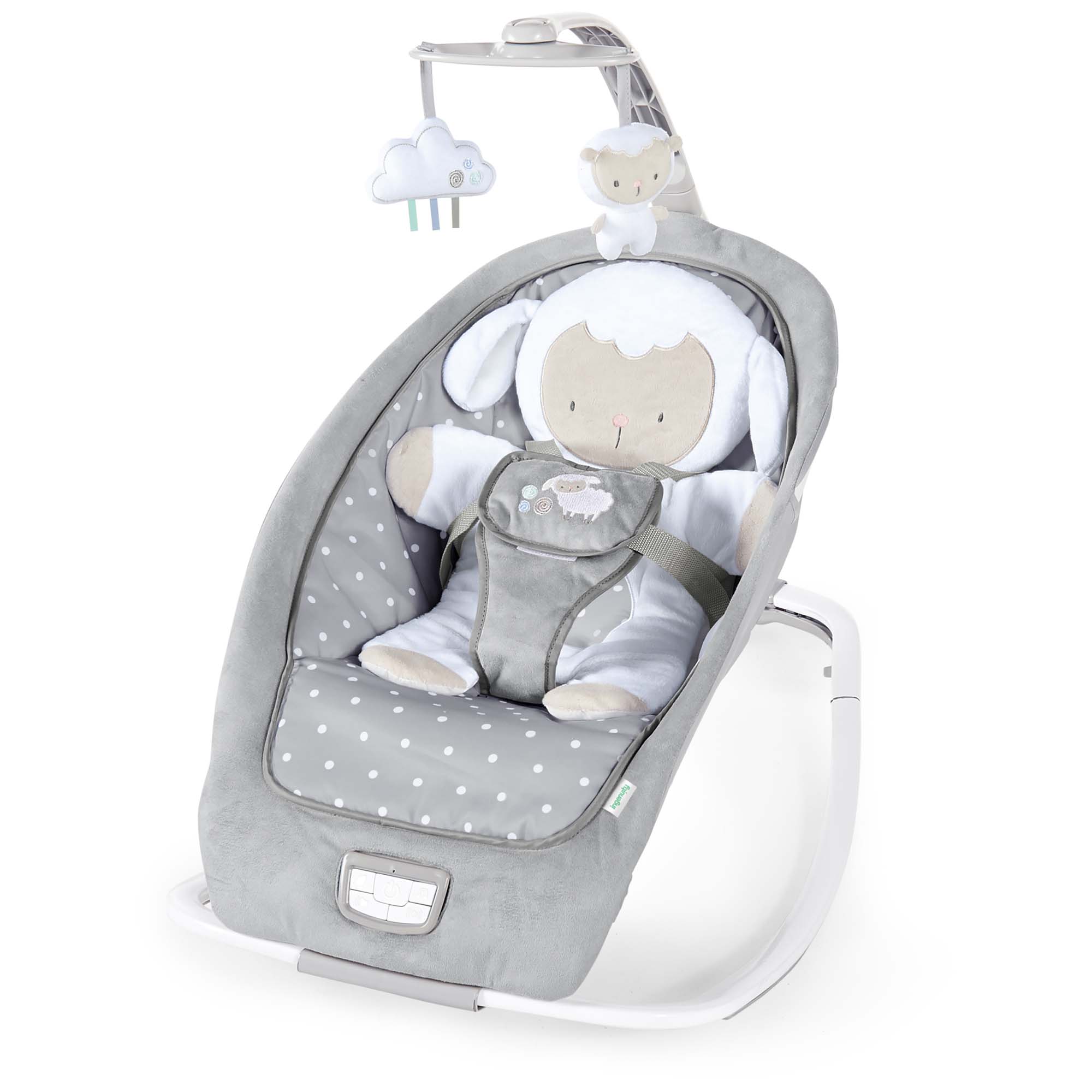 Ingenuity Rocker Seat Lamb - babywieg 0-18kg grijs