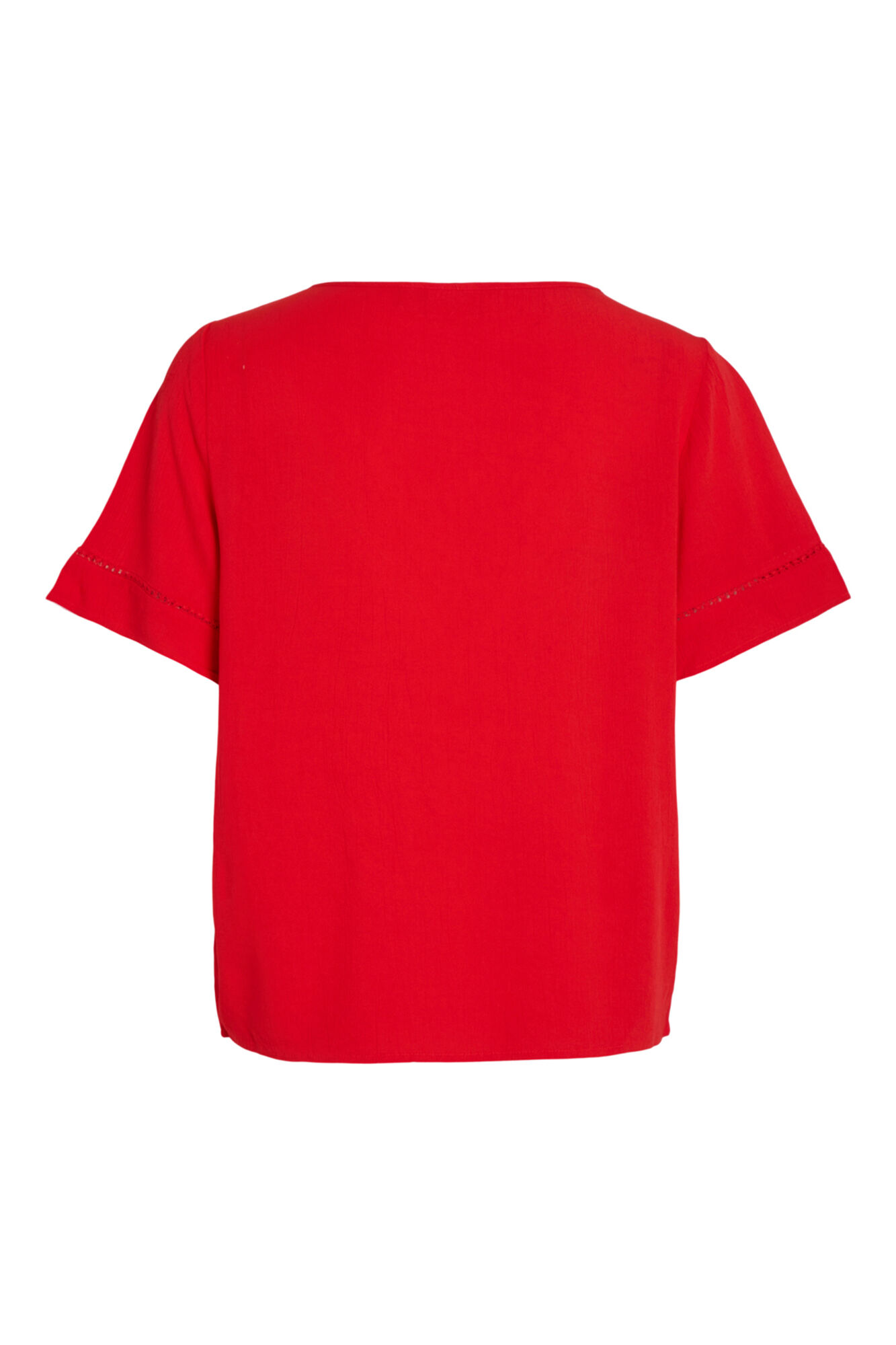 Camiseta feminina de manga curta com piercing - Azul