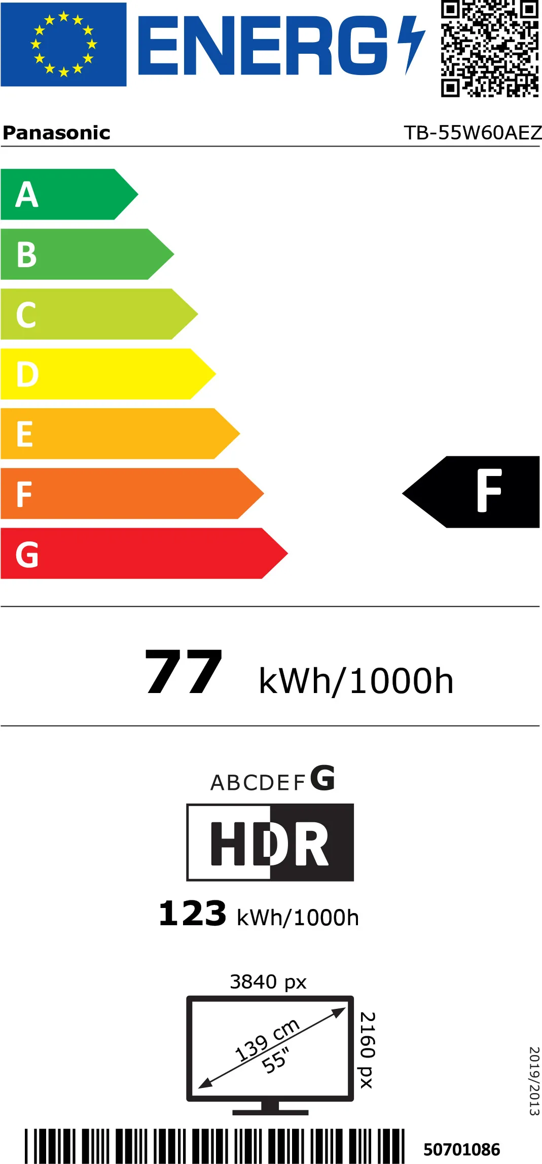 Panasonic TB-55W60AEZ TV UHD 4K