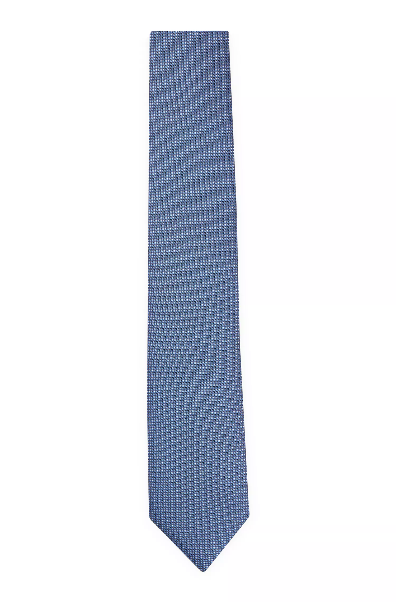 Conjunto de lenço de bolso e gravata BOSS em seda com estampa preta