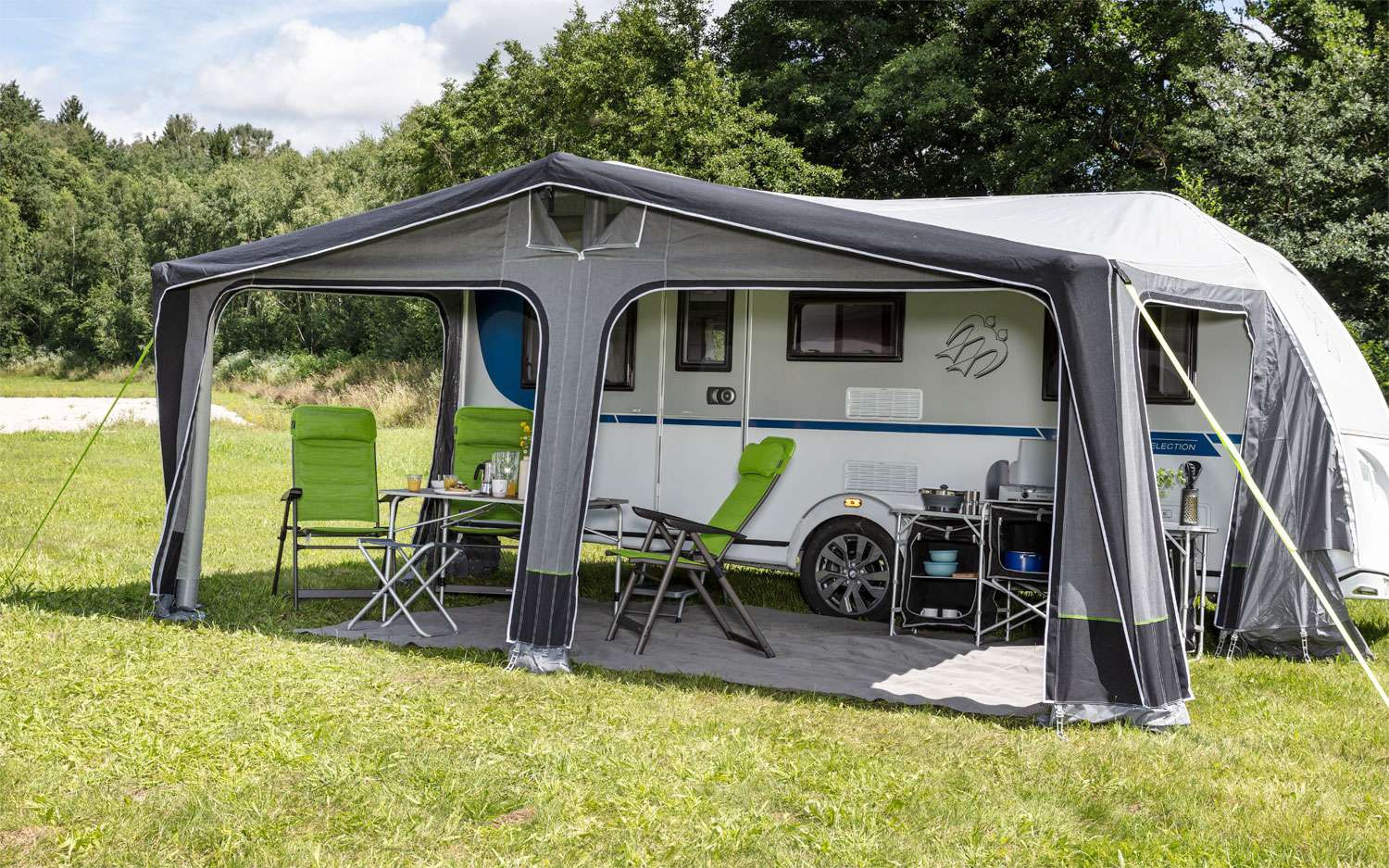 Berger Vicenza Air All Season aufblasbares Reisevorzelt Umlaufmaß 971-1000 cm