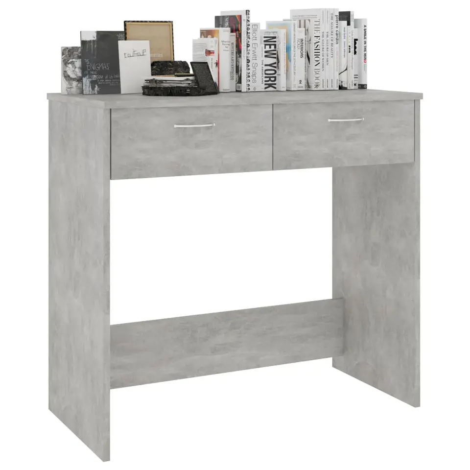 vidaXL - Bureau - Grijs - Bewerkt hout