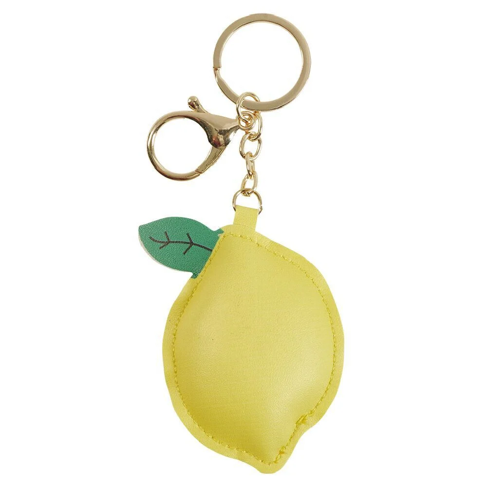 Porte clé citron jaune