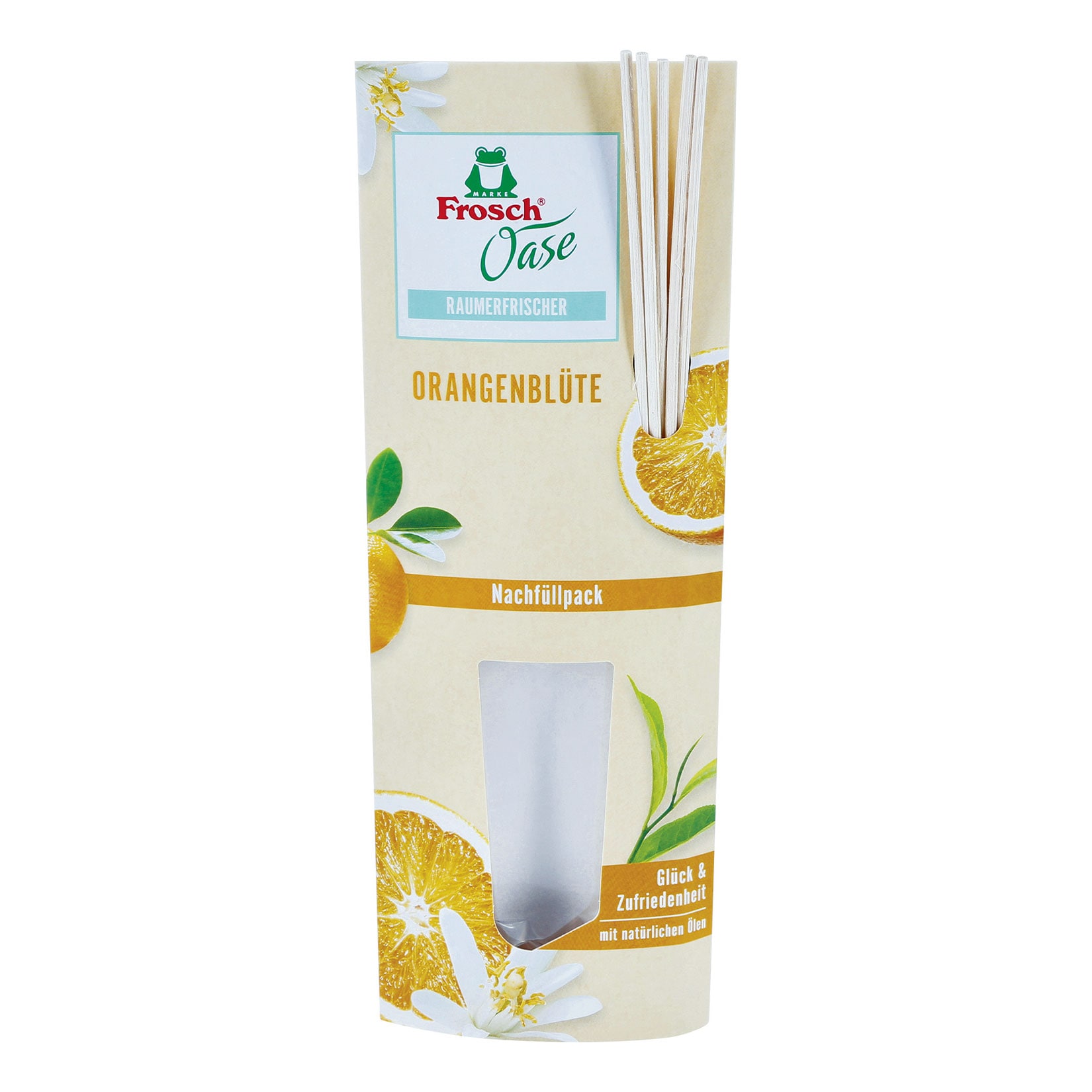 Frosch Oase Raumerfrischer Orangenblüte Nachfüllpack 90 ml, 8er Pack