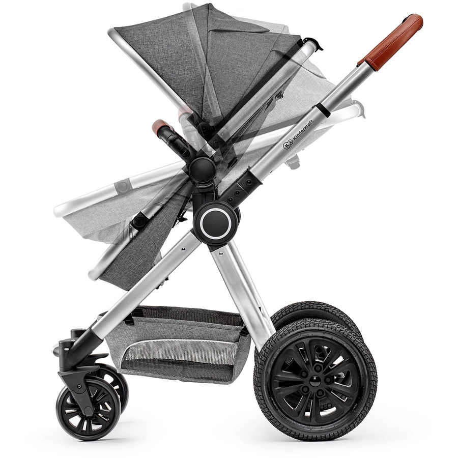 Kinderkraft Kombikinderwagen 3 in 1 Veo Grey
