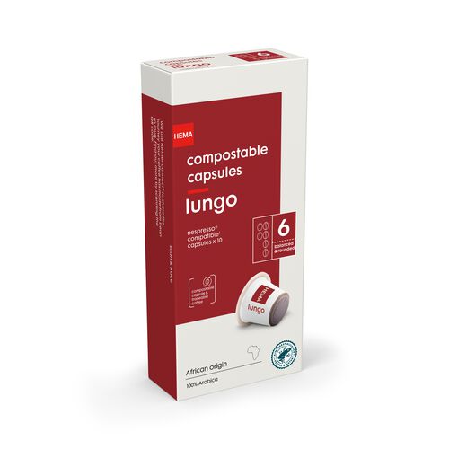 10 capsules de café lungo