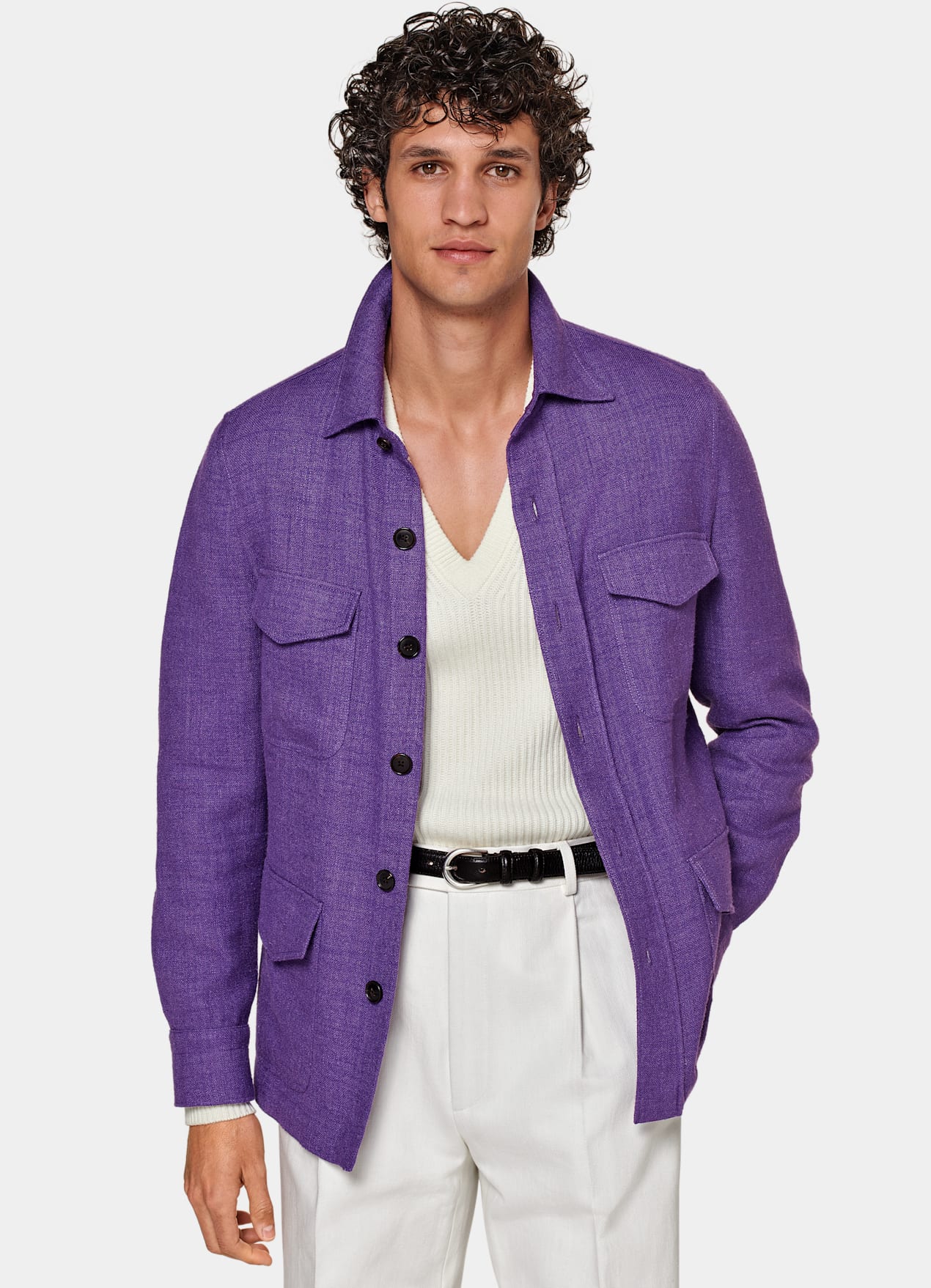 Veste chemise coupe Relaxed violette