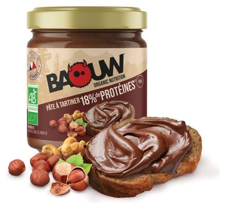 Pâte à tartiner protéinée Baouw Bio Noisettes/Cacao - 200g