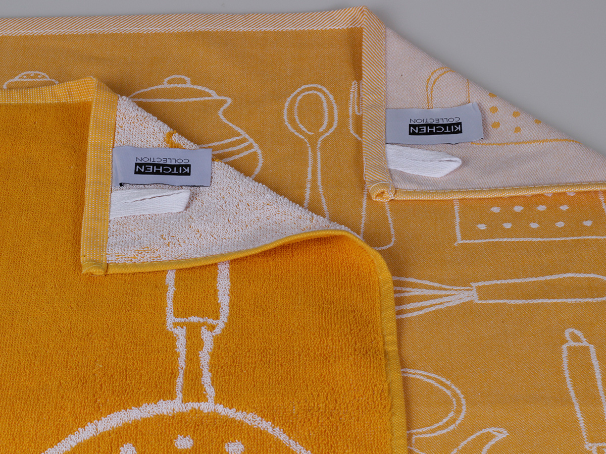 DoubleDry Keukentools 50 x 50 cm set van 6 keukendoeken - Yellow