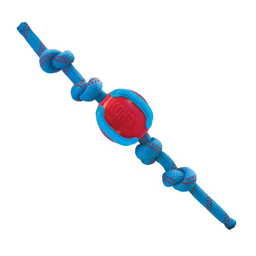 Bola Kong Jaxx Brights com Corda para Cães