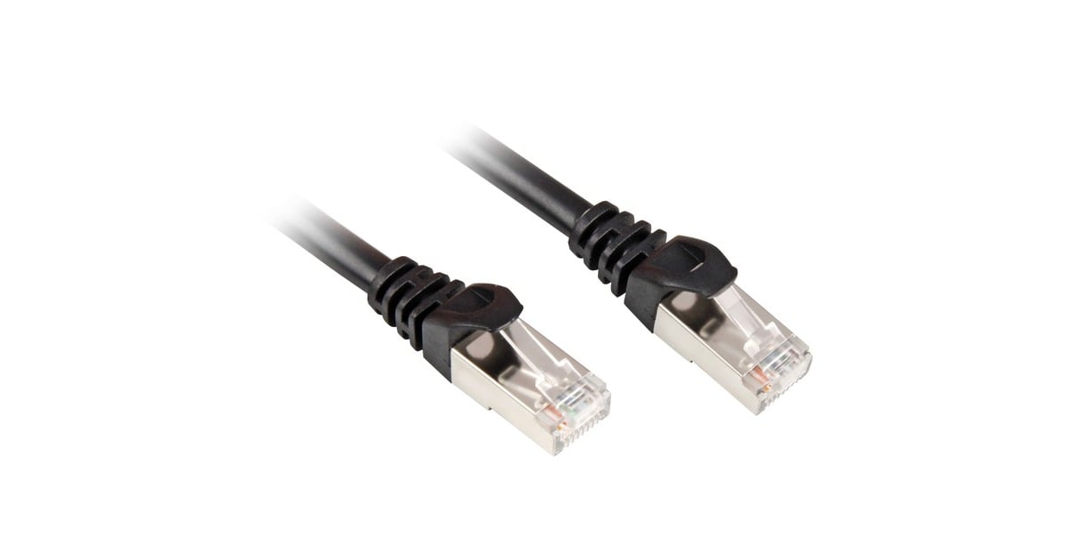 SharkoonPatchkabel SFTP, RJ-45 met Cat.6  (Zwart, 5 meter)