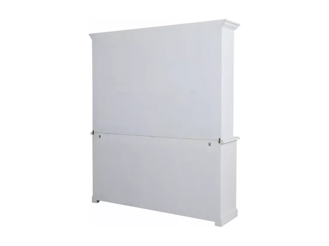 Buffet 3 portes vitrées Bois-MDF Blanc - Rhode Island Interior's