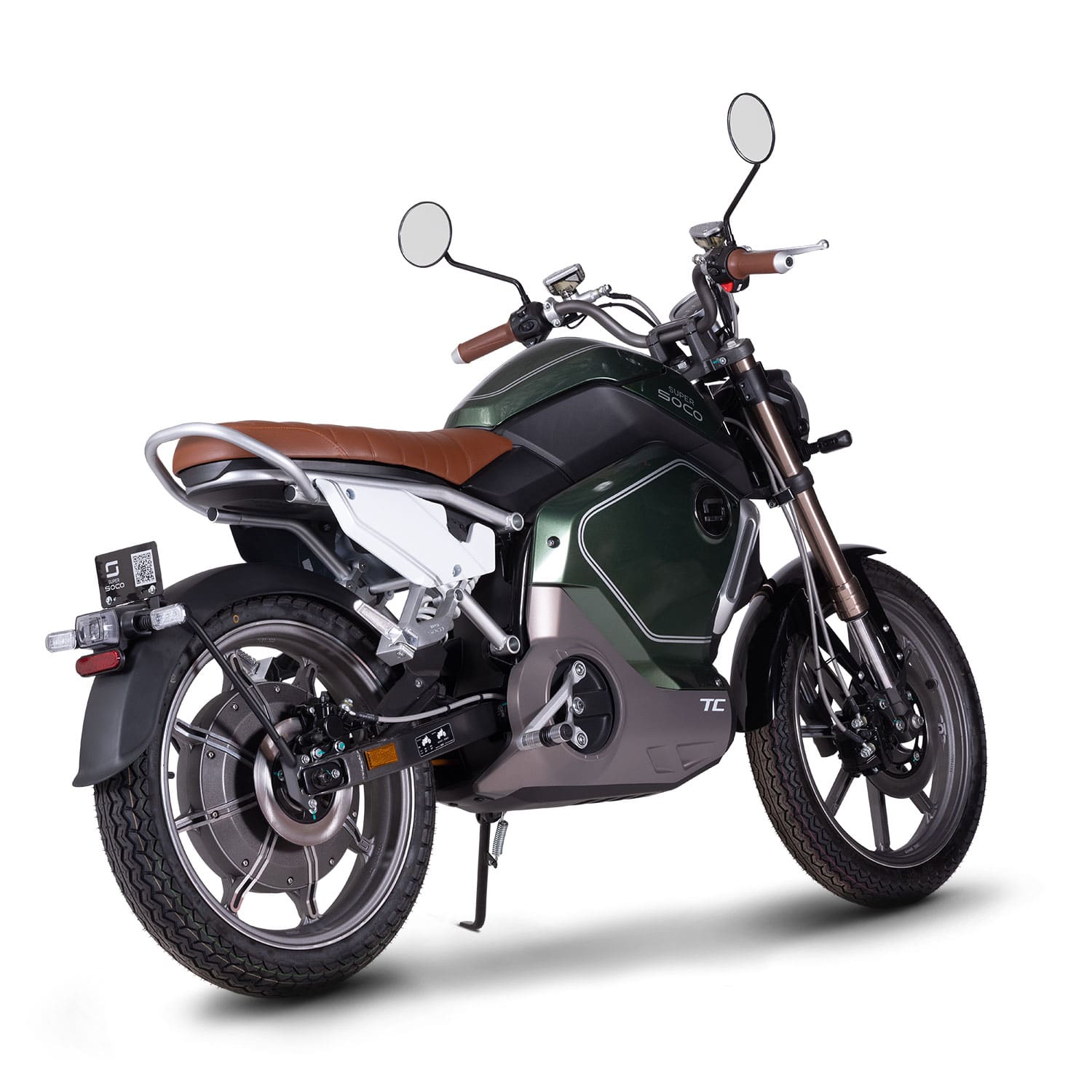 Moto électrique Super SOCO TC Vintage - Verte