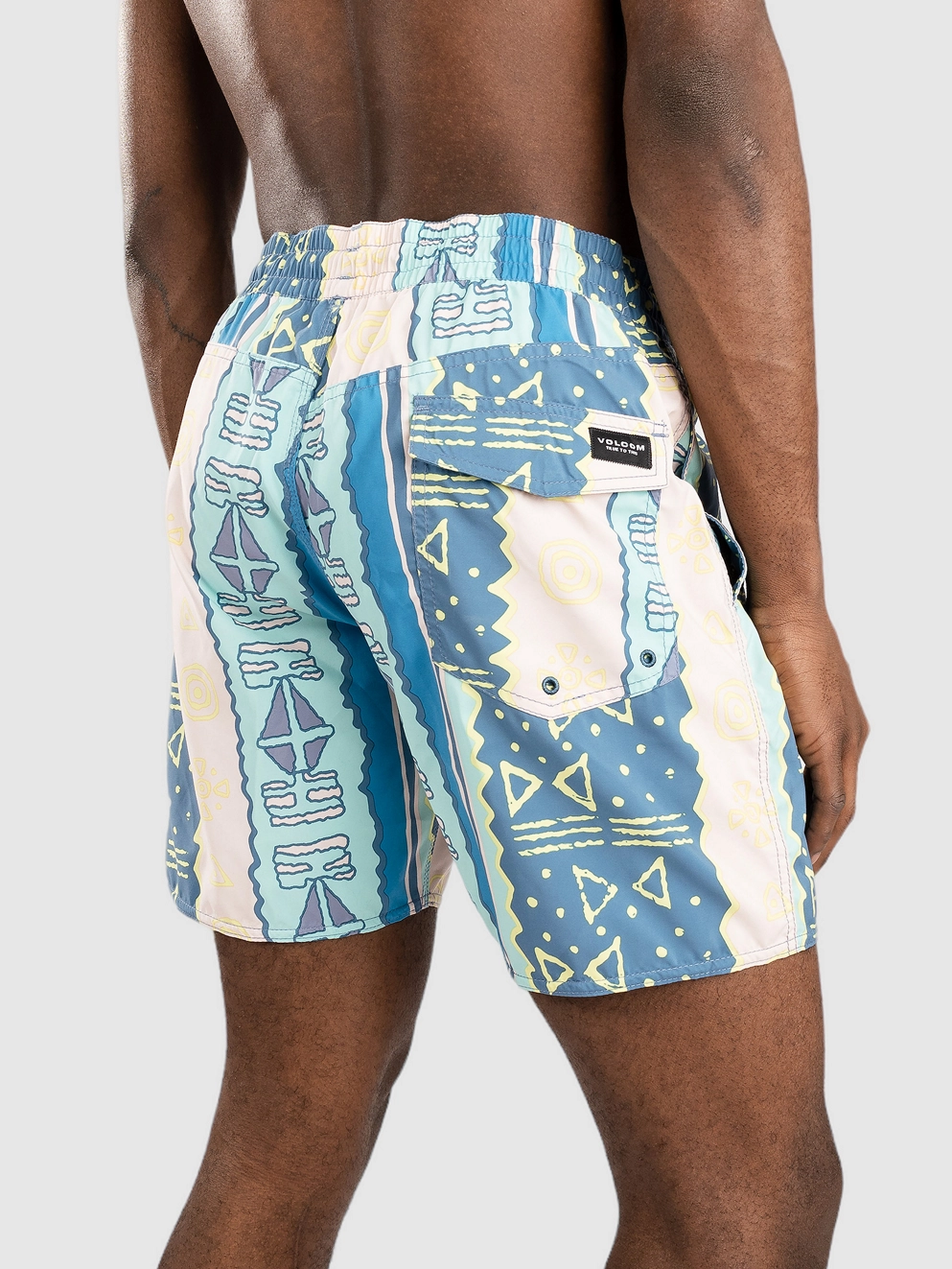 Volcom Lido Print Trunk 17 Boardshorts crete blue
