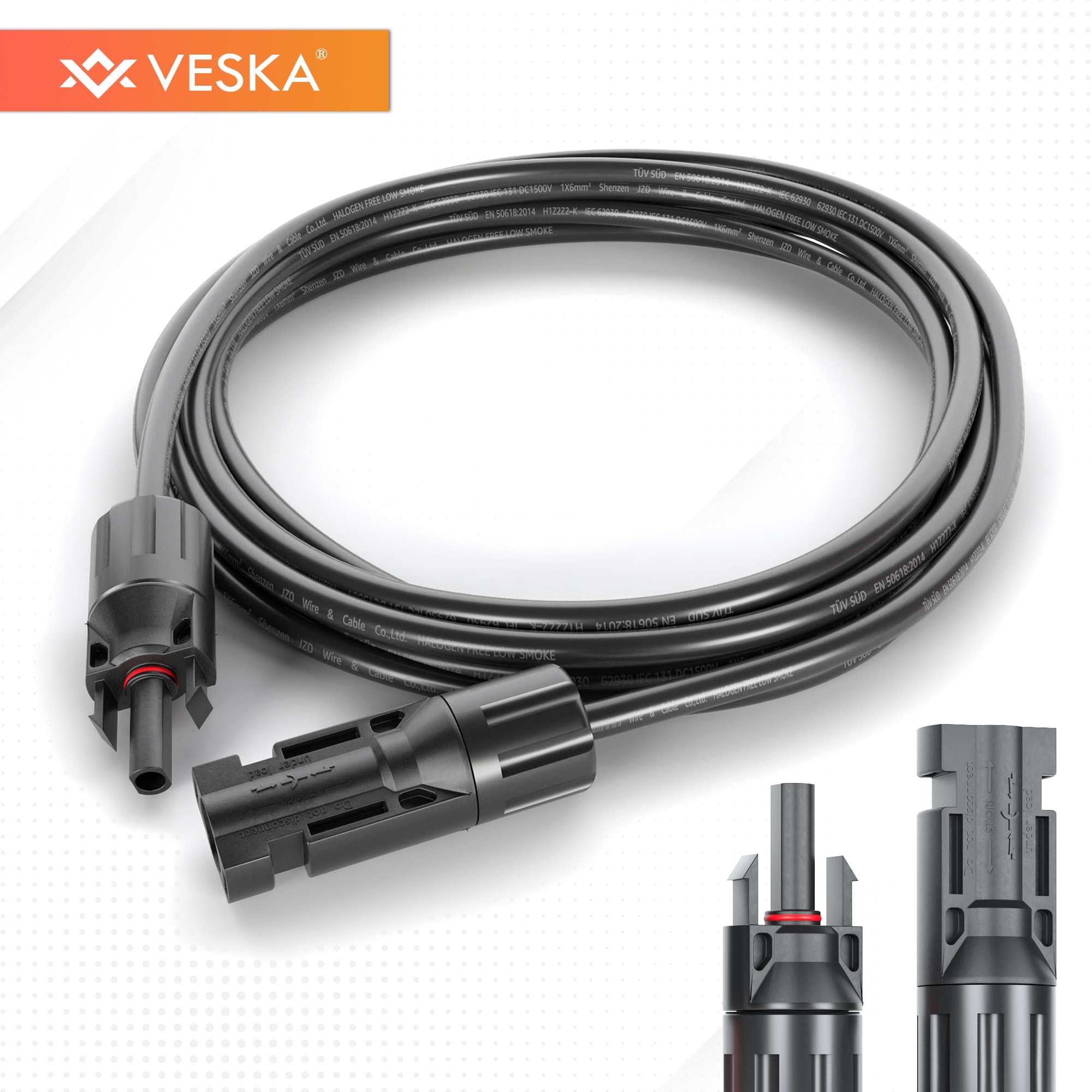 Solar Kabel MC4 6mm Set -versch. Ausführungen