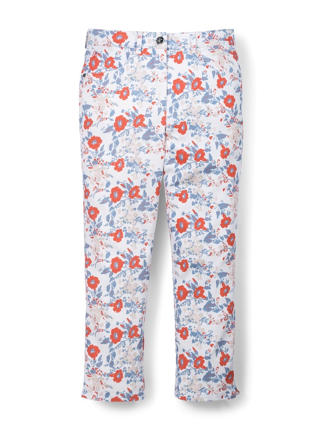 Extraglatt-Capri Blumendruck